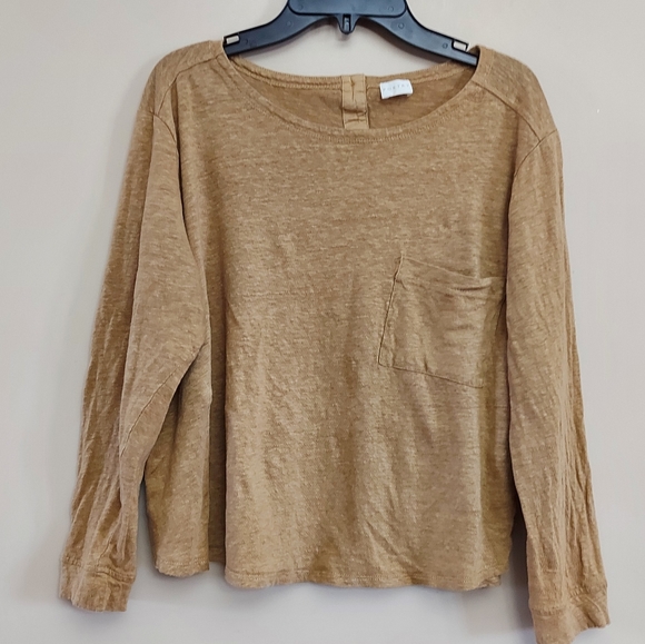 Poetry Linen button back top - Picture 1 of 9